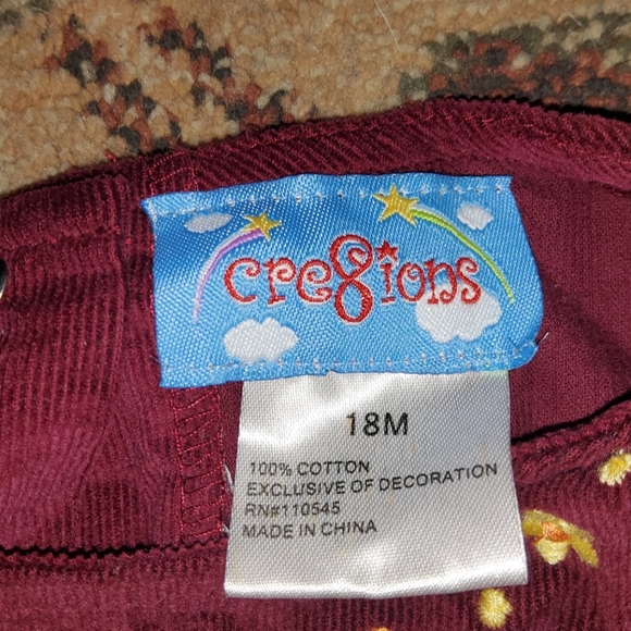 Girls Maroon Overalls - Picture 3 of 3